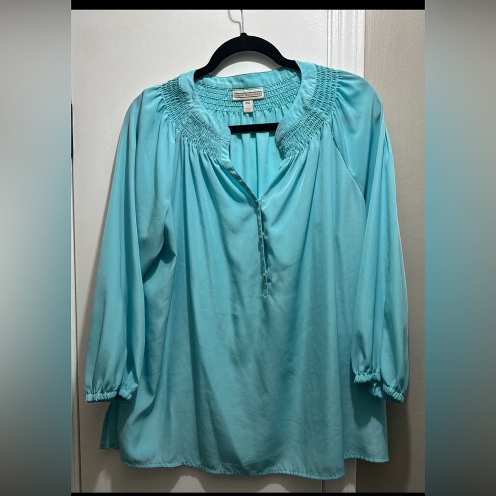 Baby Blue Blouse by Dana Buchman. Size XXL